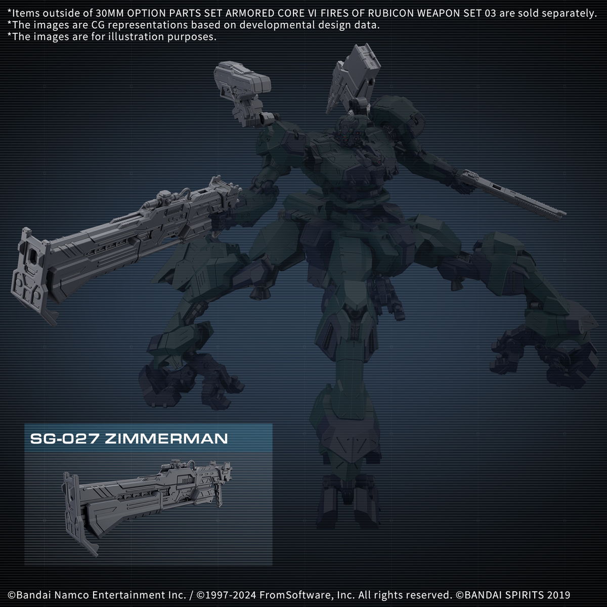 BANDAI Hobby 30MM OPTION PARTS SET ARMORED CORE Ⅵ FIRES OF RUBICON WEAPON SET 03