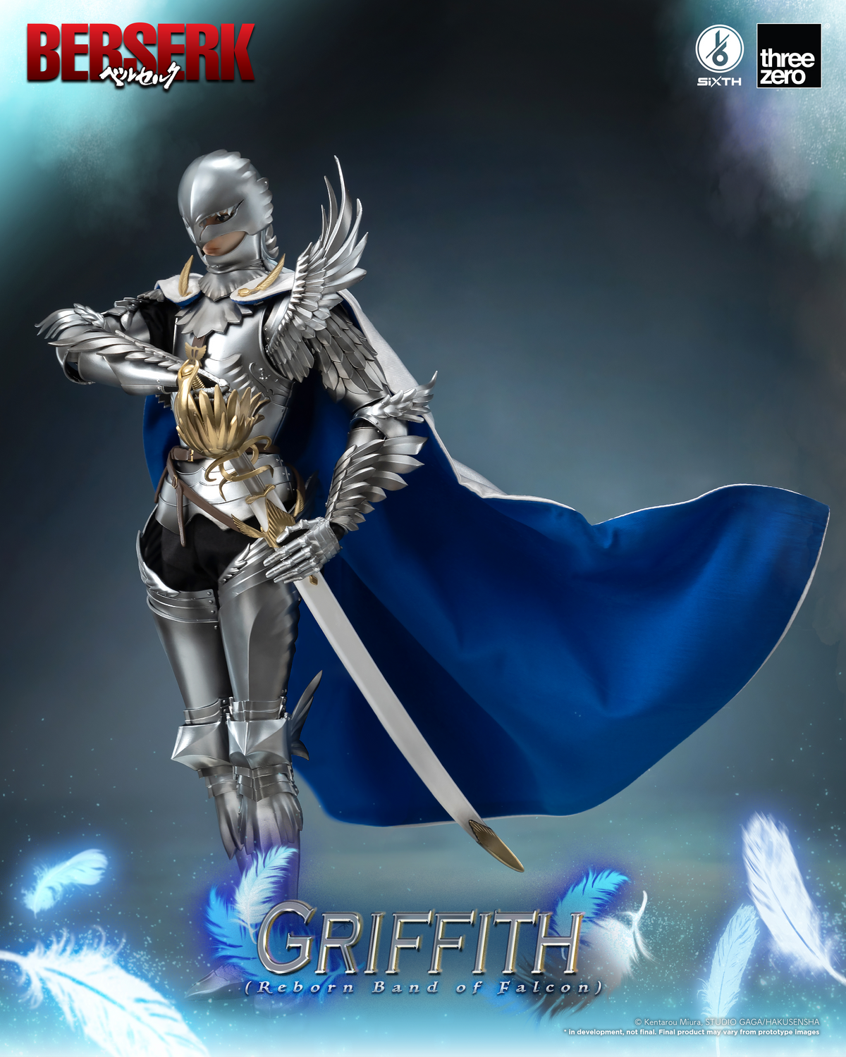 Berserk Griffith (Reborn Band of Falcon) 1/6 Scale Figure by Three Zero