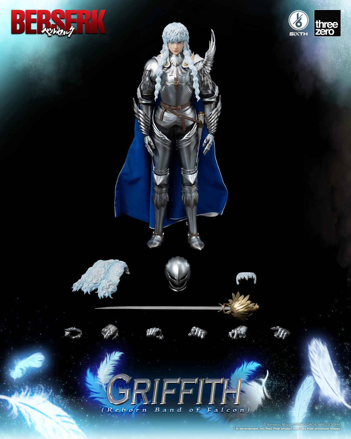 Berserk Griffith (Reborn Band of Falcon) 1/6 Scale Figure by Three Zero