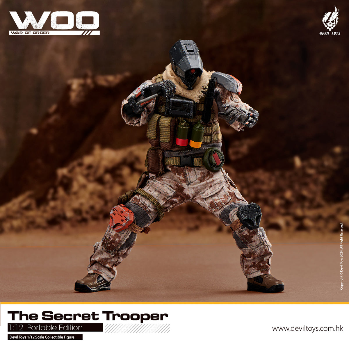 Secret Master (OG) and Secret Trooper (Sand Viper) 1:12 collectible figures by Devil Toys