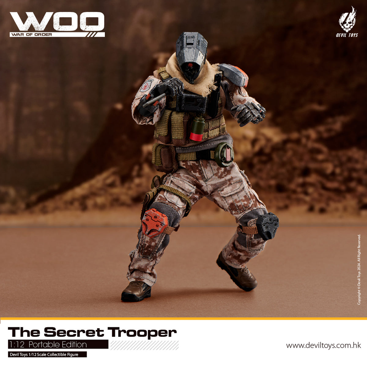 Secret Master (OG) and Secret Trooper (Sand Viper) 1:12 collectible figures by Devil Toys