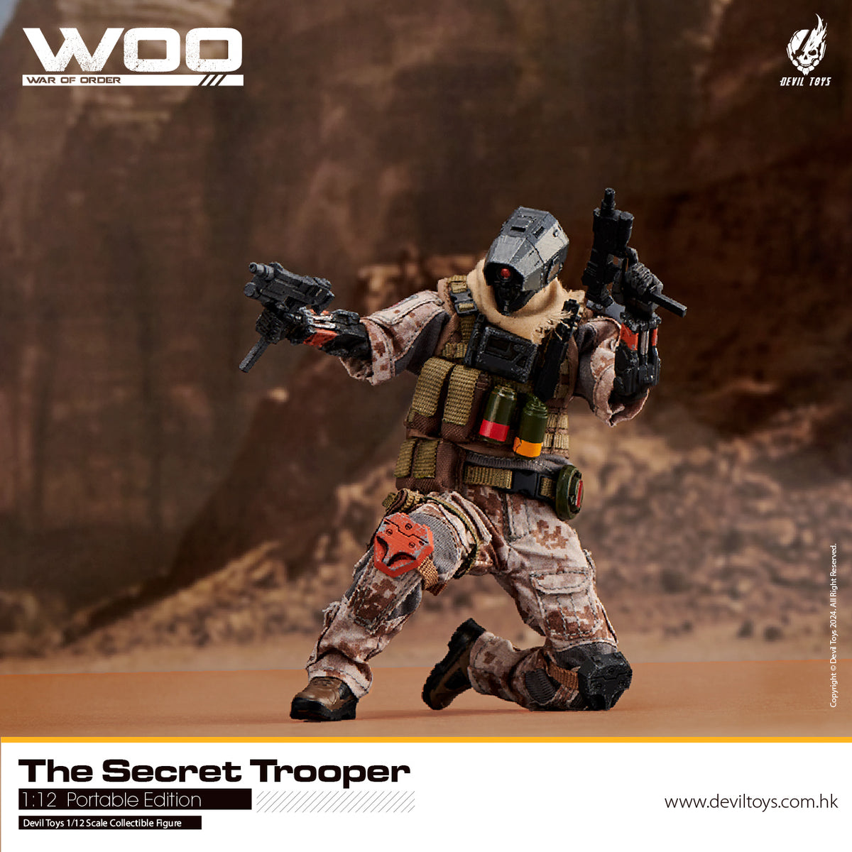 Secret Master (OG) and Secret Trooper (Sand Viper) 1:12 collectible figures by Devil Toys
