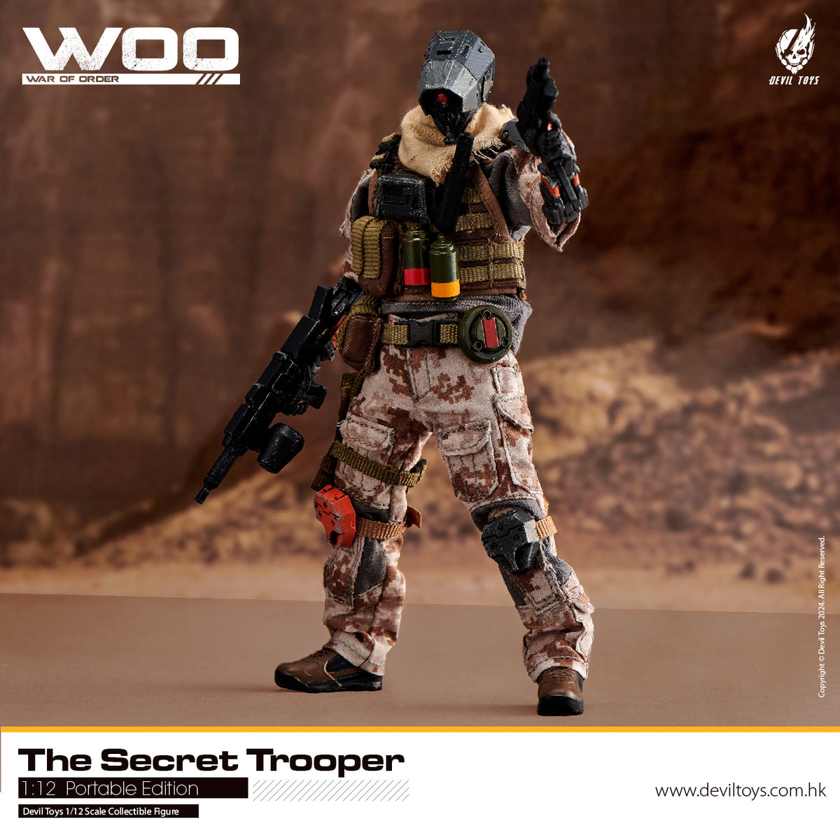 Secret Master (OG) and Secret Trooper (Sand Viper) 1:12 collectible figures by Devil Toys