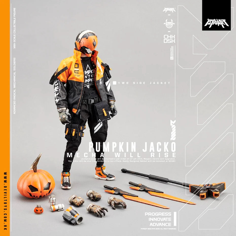 Pumpkin Jacko 1/6th  SCALE FIGURE By CHKDSK x Devil Toys x Quiccs