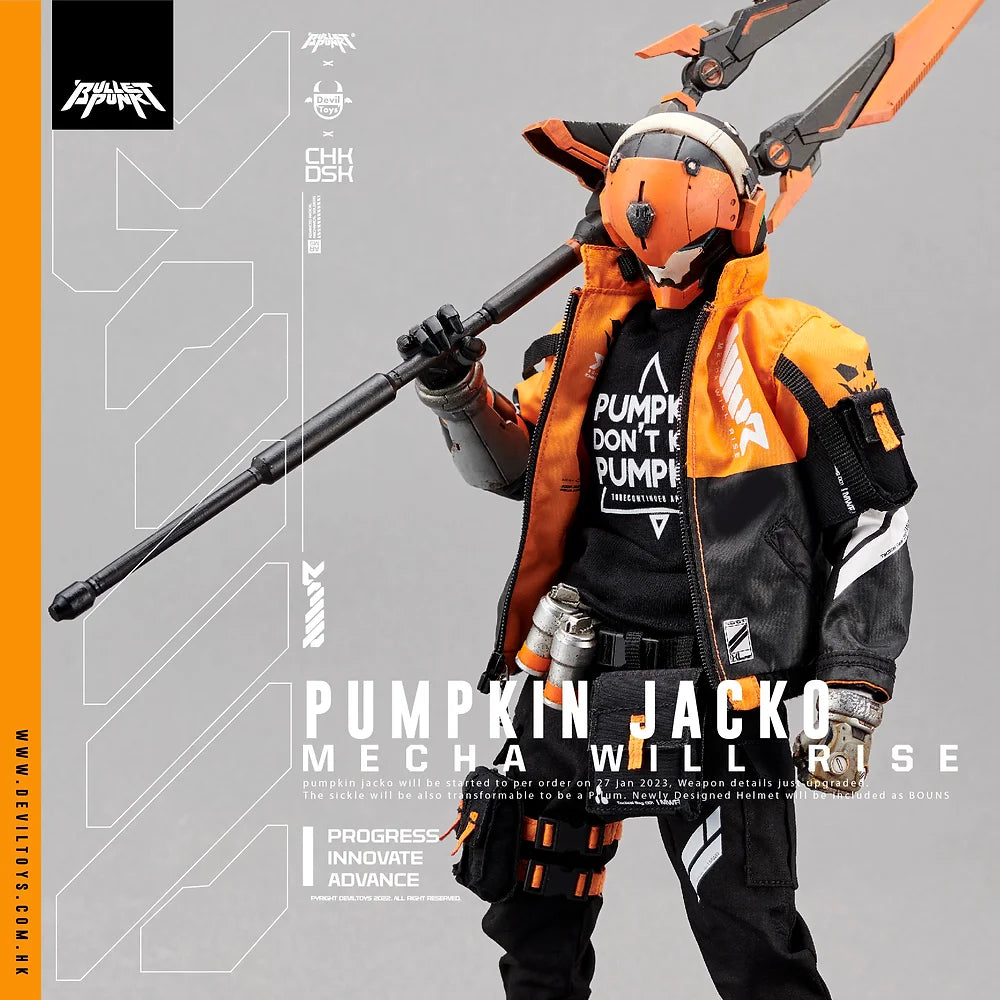 Pumpkin Jacko 1/6th  SCALE FIGURE By CHKDSK x Devil Toys x Quiccs