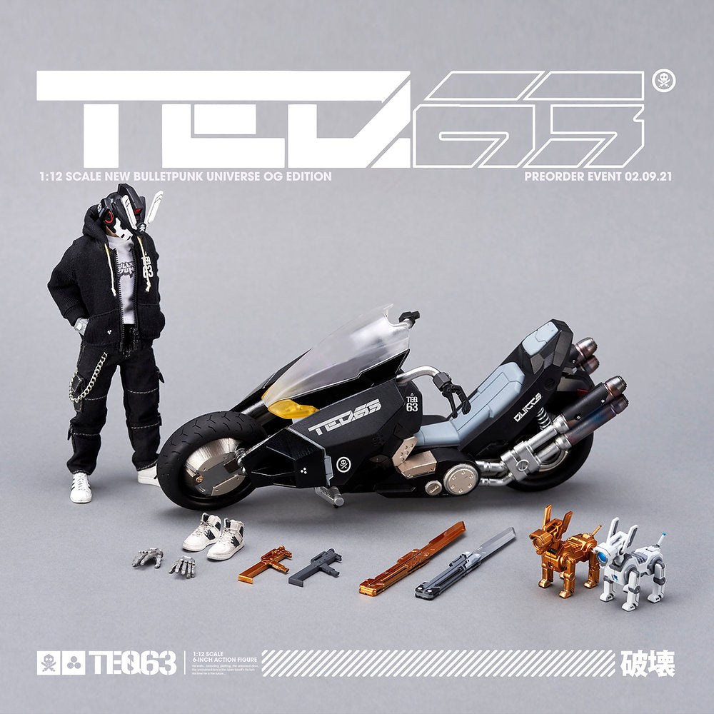 1:12 "TEQ63" Action Figure OG Black Edition (DELUXE SET) By Quiccs x Devil Toys
