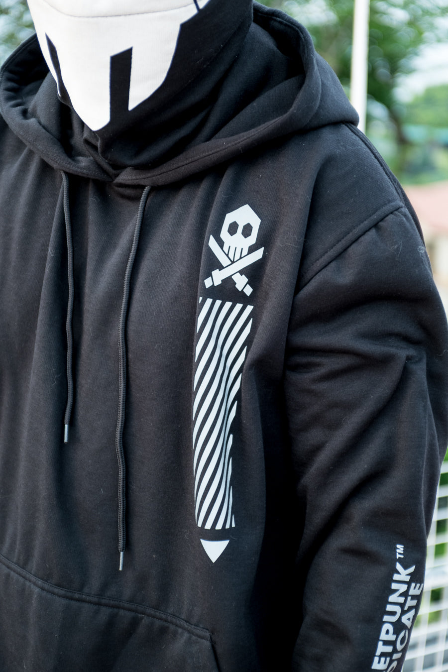 TEQMASK MARIKO X TEQ Black HOODIE by Quiccs X Flipeye
