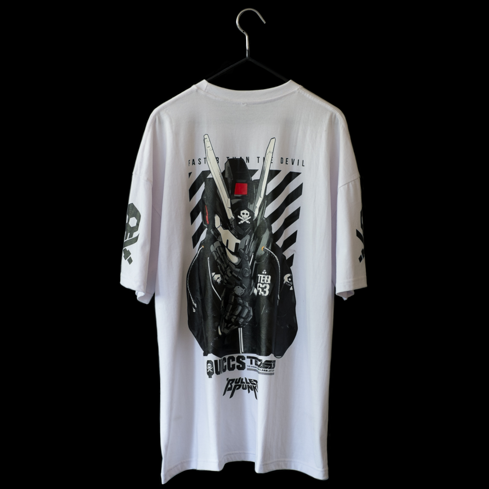 TEQ63 "Faster than the Devil" White Tee Quiccs X Flipeye