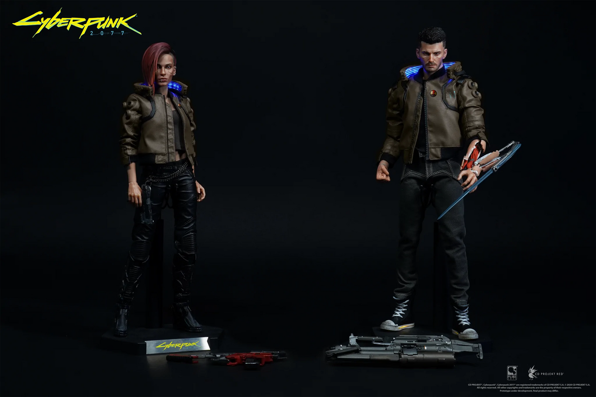 Cyberpunk 2077 1/6 V Figures and Yaiba Kusanagi Motorcycle by Pure Arts